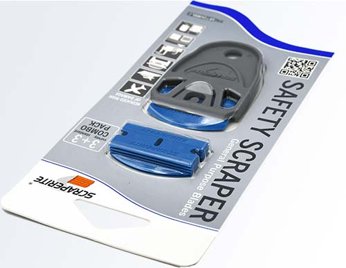 Plastic blades combo pack Medium Blue with Dwarf holder SRTD33MBL Scraperite