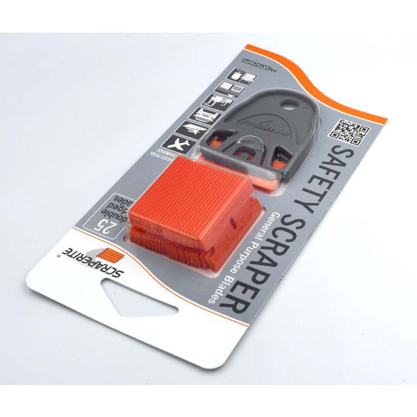 Plastic razor blade General Purpose Orange replacement 25 pack Scraperite  SRTD25GPO