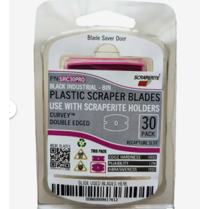 Plastic razor blade PRO Magenta curved replacement 30 pack Scraperite SRC30PRO