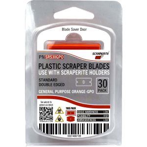 Scraperite SRS30GPO replacement pack contains 30 double edged rectangle blades