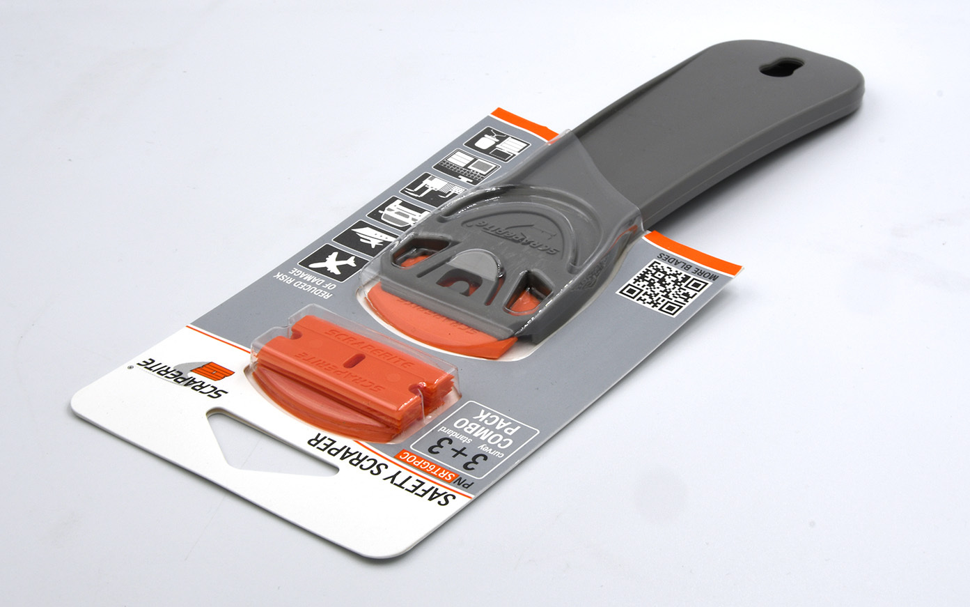 Plastic blades combo pack General Purpose Orange with holder SRT33GPO Scraperite